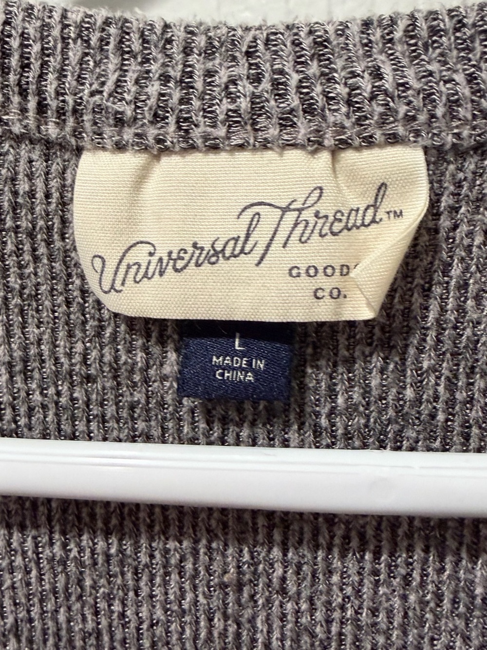 Universal Thread Gray Ribbed Knit Sweater - Picture 2 of 4